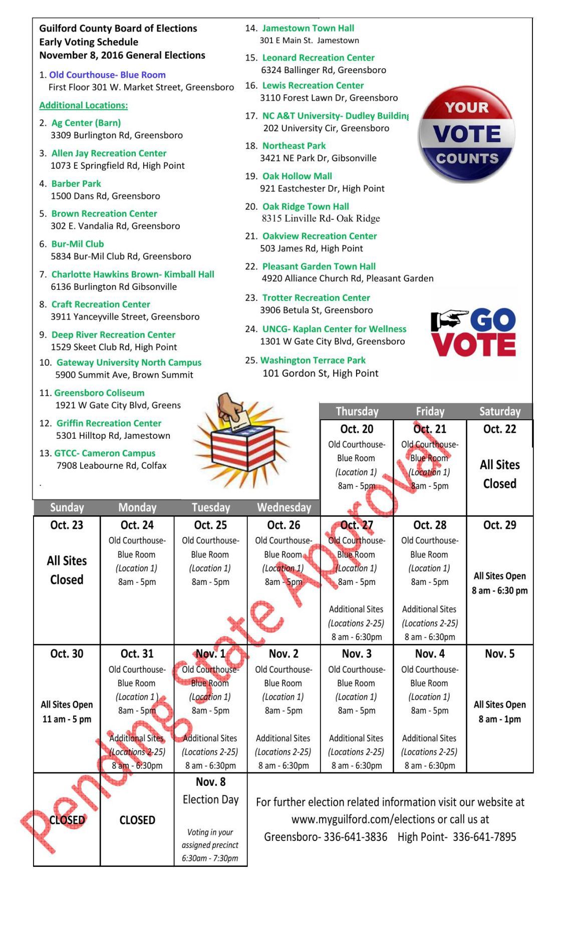 Revised early voting plan