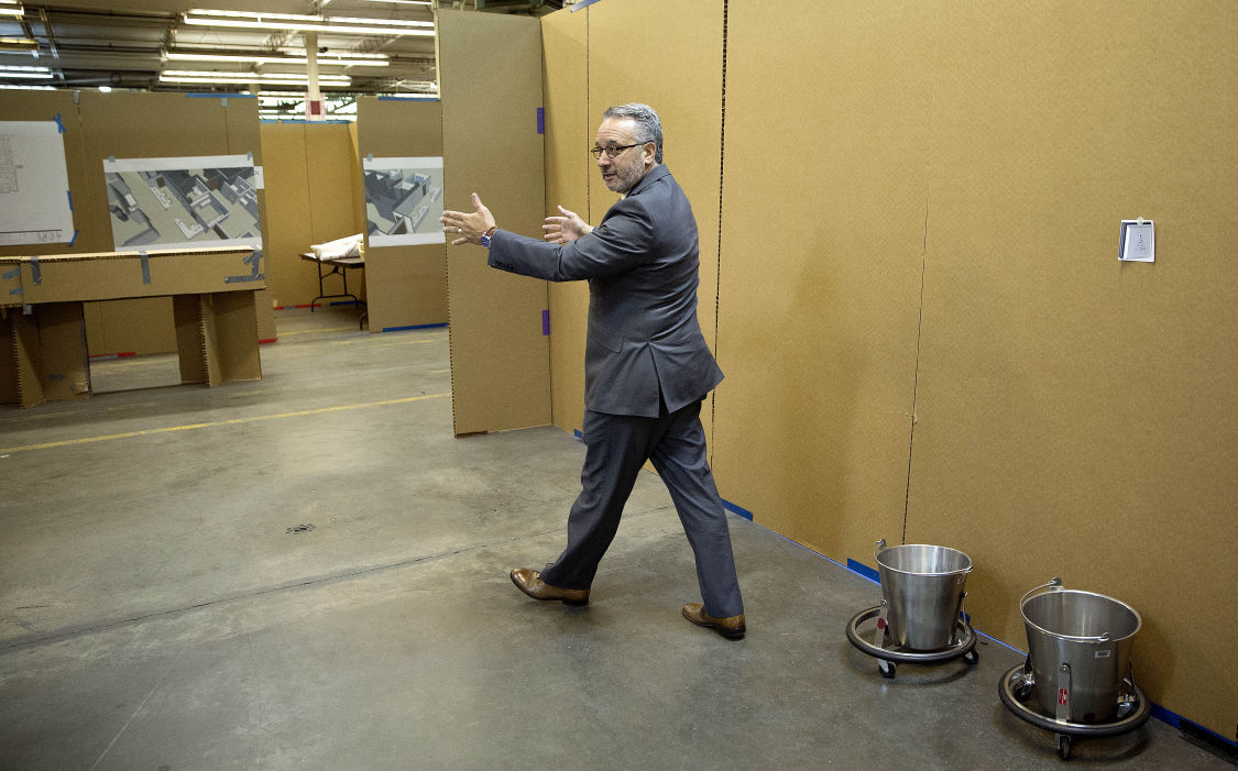 Cardboard operating suite works out kinks before construction starts