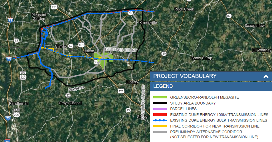 megasite transmission line map
