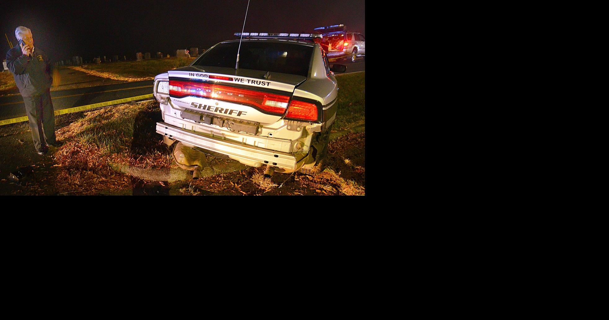 After chase, man jumps into one patrol car, crashes into another ...