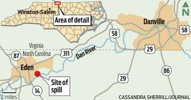 Coal ash spill map
