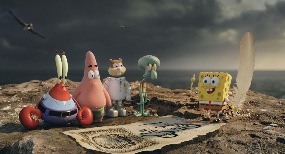 Movie review: SpongeBob makes zany venture to dry land ...