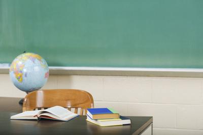 Classroom school generic chalkboard globe