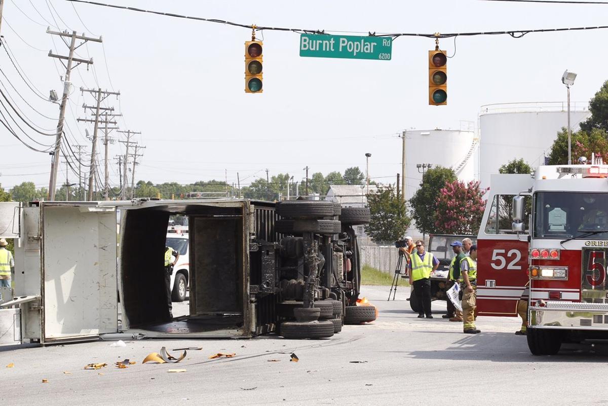 Greensboro garbage truck overturns on Burnt Poplar Road (VIDEO) News