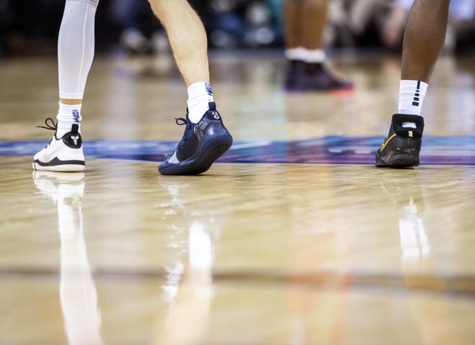 nba players shoes on court