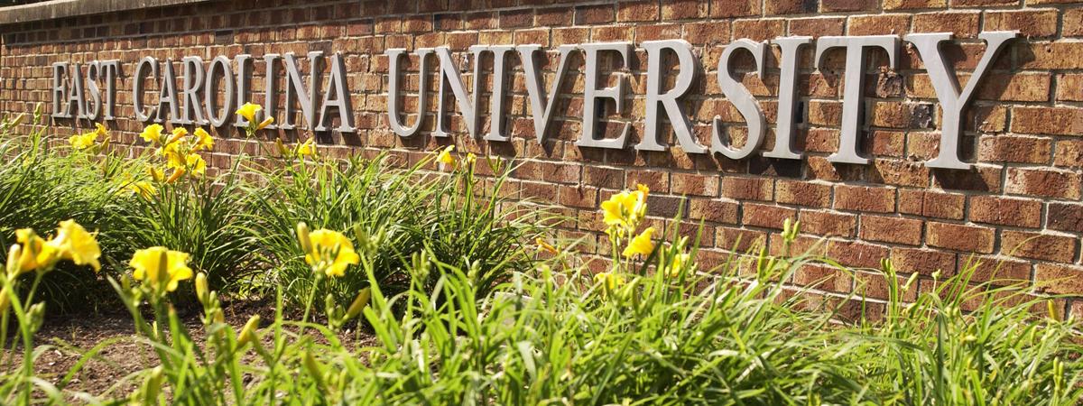East Carolina University ECU sign