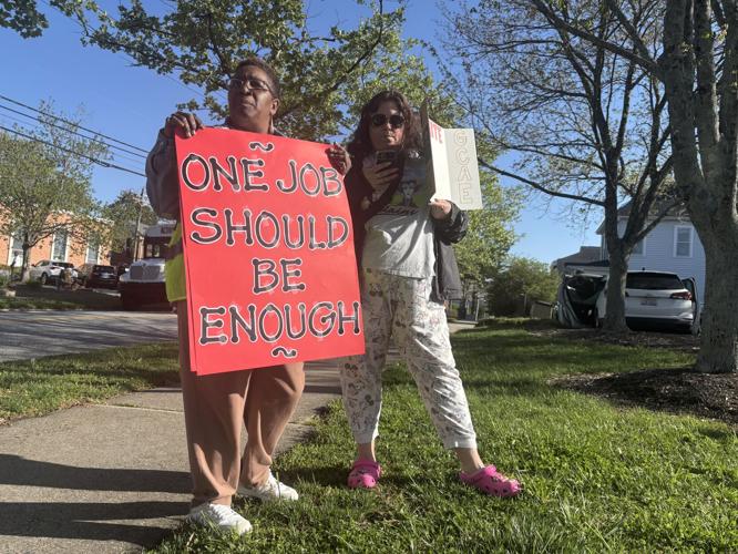 GCAE rally before the school board meeting