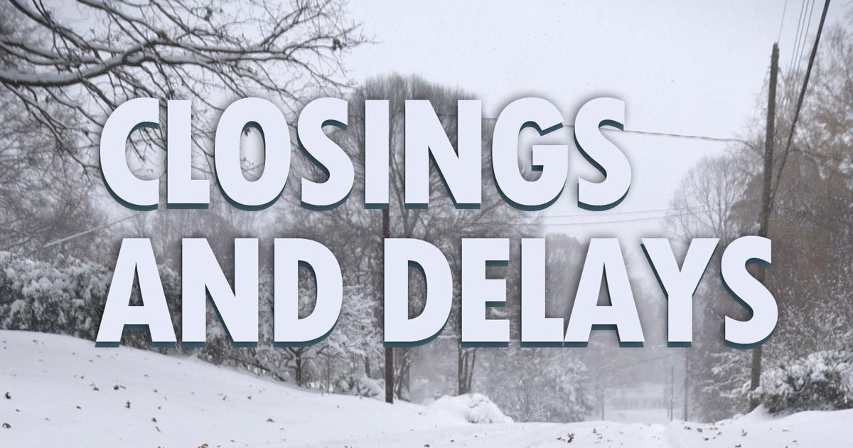 Latest closings and delays
