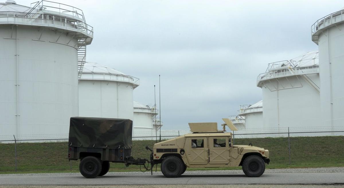 Greensboro military tank farm exercise