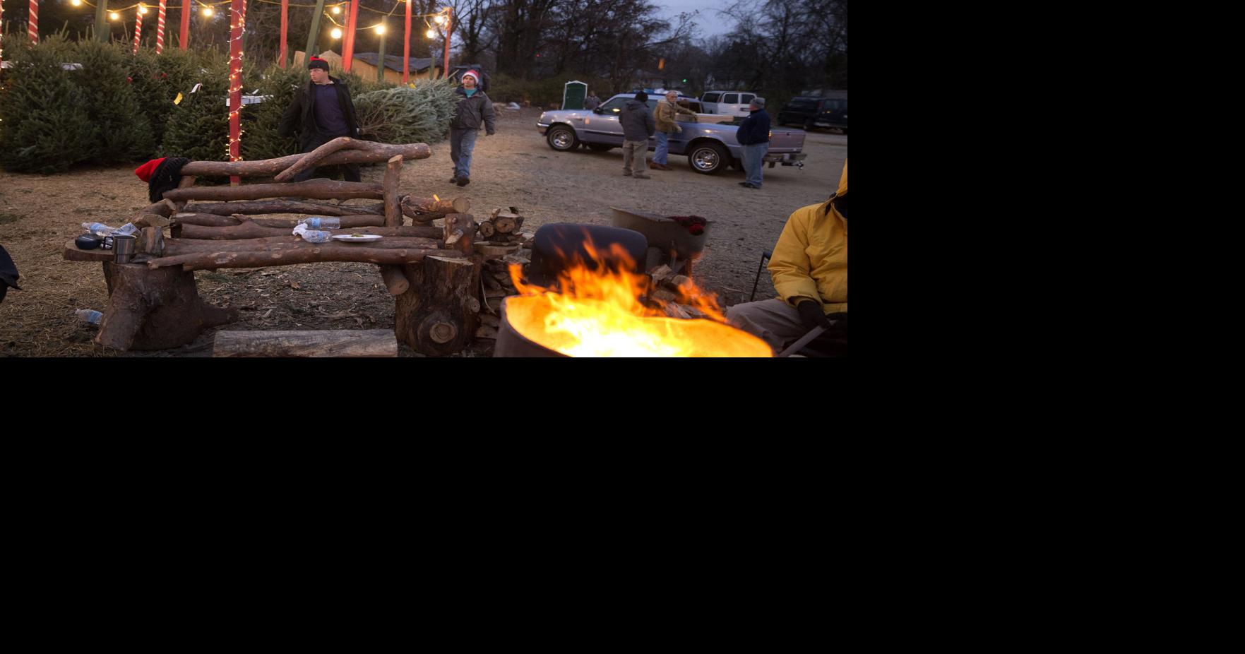 Pictorial view of local Christmas tree lots