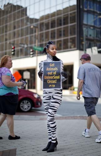 PETA protests the UniverSoul Circus