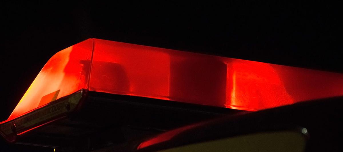 Red light flashing on emergency vehicle
