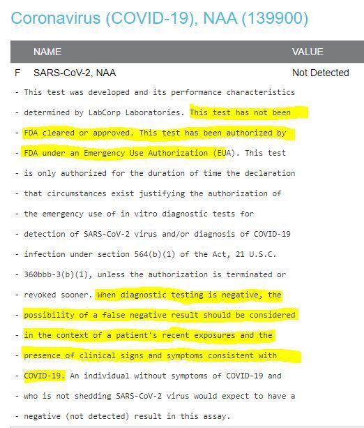 negative covid test results picture