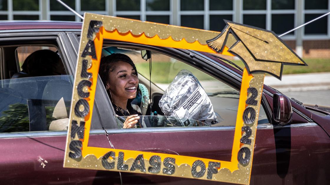 Amid Uncertainty About Graduation Ceremonies Some Guilford County High School Seniors Pick Up Caps And Gowns Blog The Chalkboard Greensboro Com