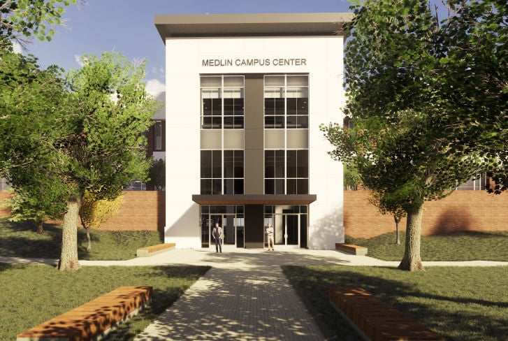 GTCC Medlin Campus Center rendering South Entrance front