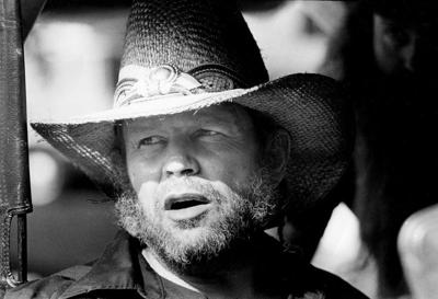 David Allan Coe at Dickson's Ruskin Cave campground on Sept. 6, 1982 for a Labor Day weekend festival.