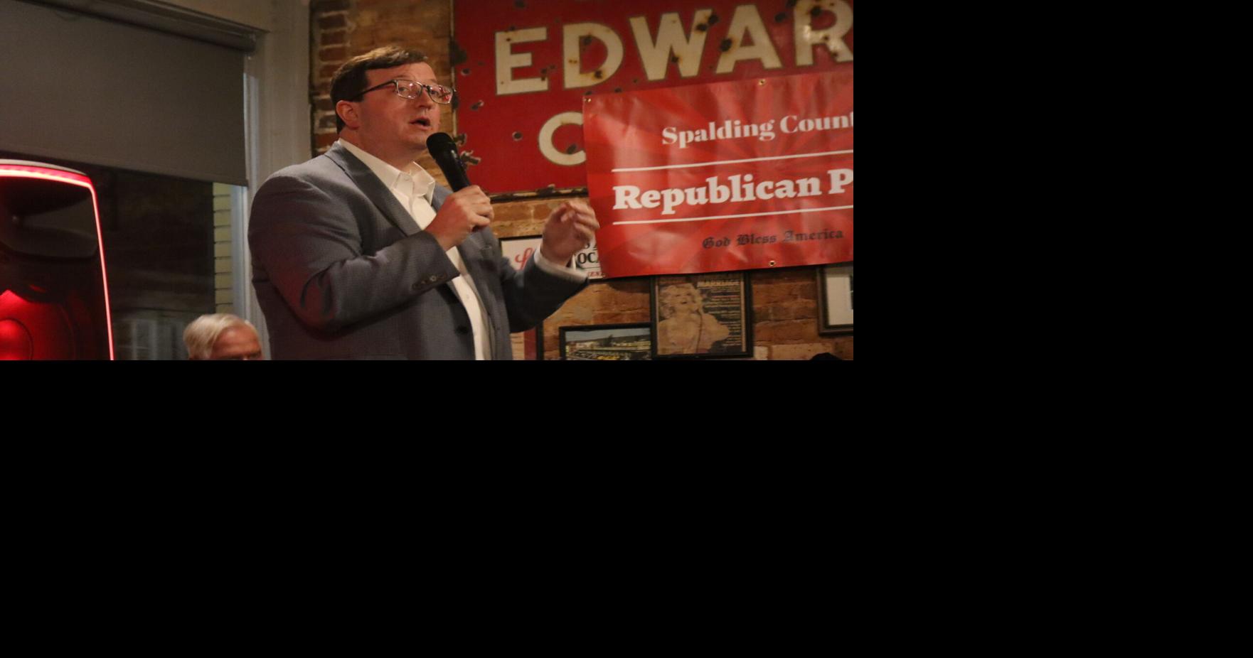 Blake Tillery visits Spalding GOP in campaign for Lt. Governor