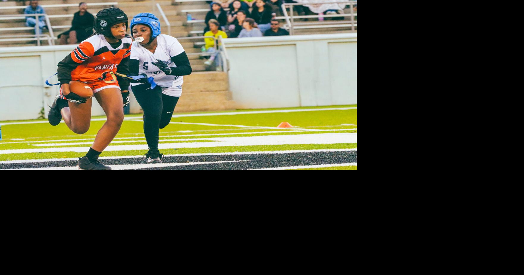 Scenes from middle school flag football