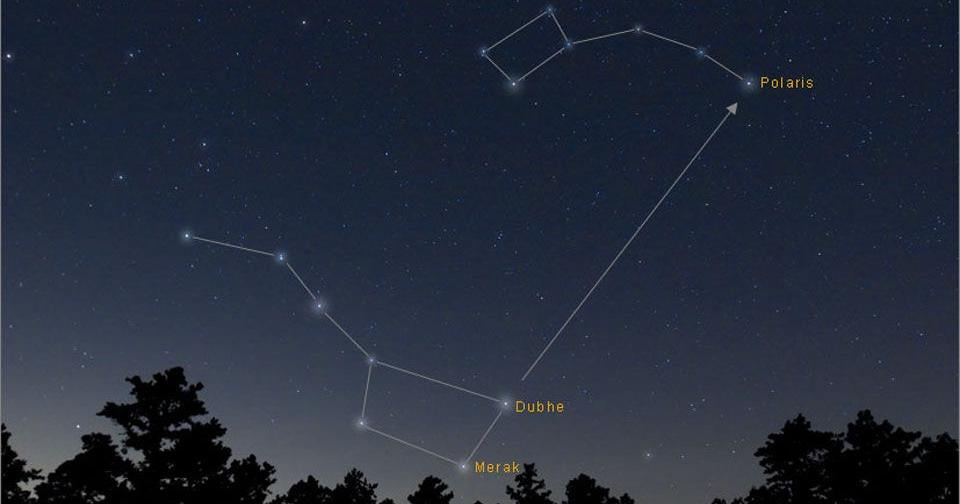 Starry Starry Night: Big Dipper dips below the horizon