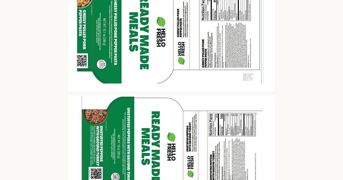 Don’t Eat These Hello Fresh Meals, Officials Warn