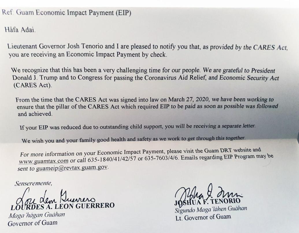 Letters sent out for stimulus checks required by federal law  Local