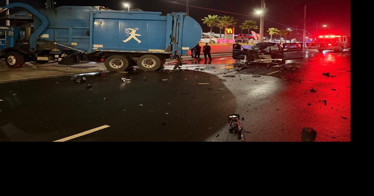 Auto-dump truck crash in Tamuning sends 2 men to hospitals