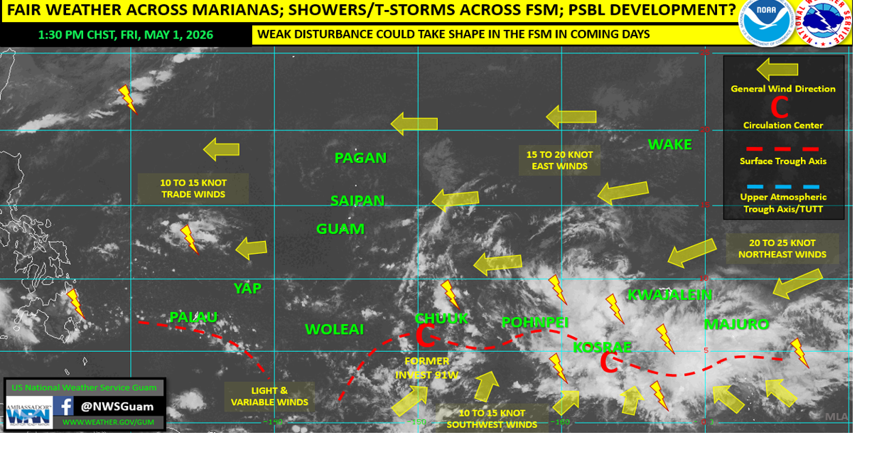 NWS: Tropical cyclone development still uncertain, expect dry pattern through next week