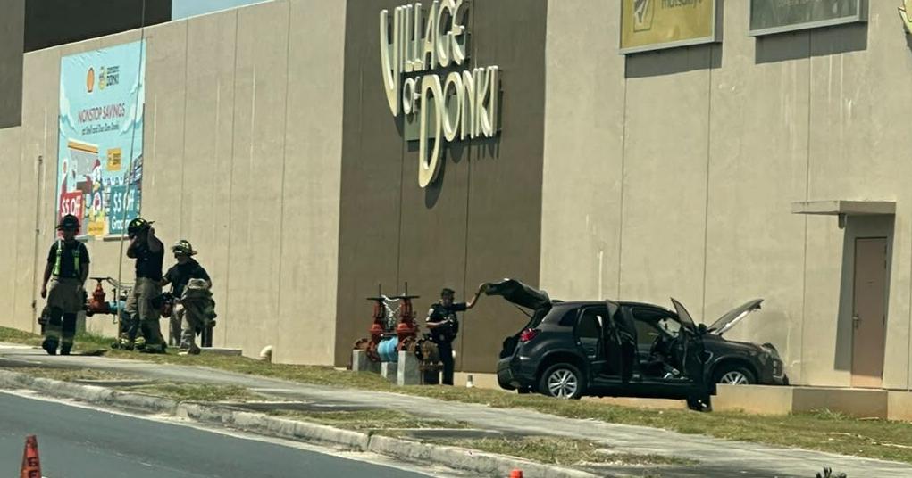GPD: Woman crashes into Don Don Donki, taken to hospital with non-fatal injuries