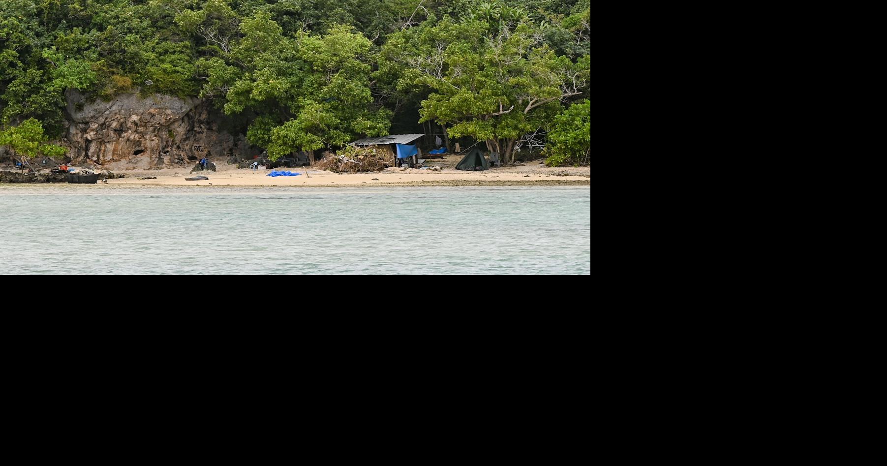 Homeless encampment seen on Alupang Island