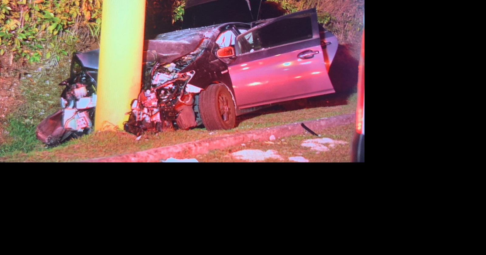Man taken to hospital for minor injuries after car hits pole on Nimitz ...