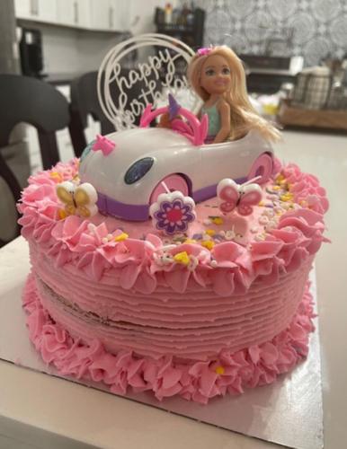 My first ever attempt making a Barbie doll dress cake! I was trying to  recreate a cake my grandma made me for my 5th birthday. : r/Baking