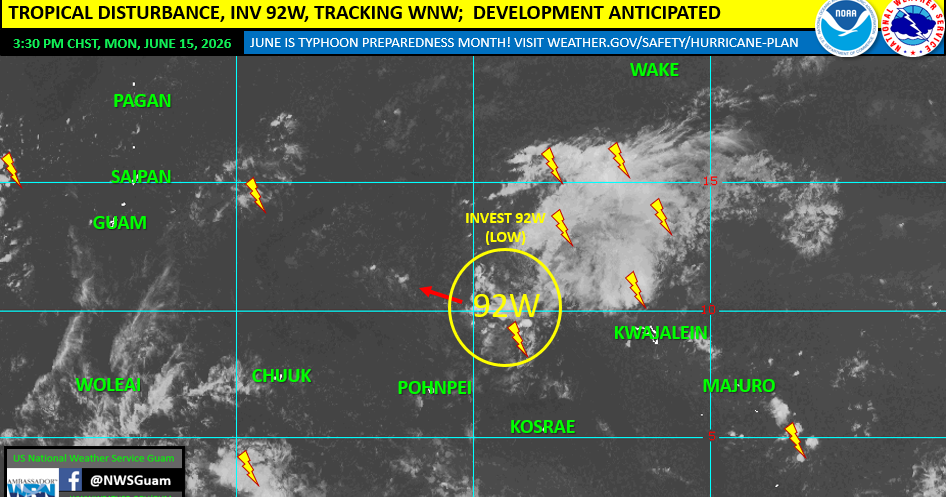 UPDATE: Invest 92W expected in the Marianas later this week