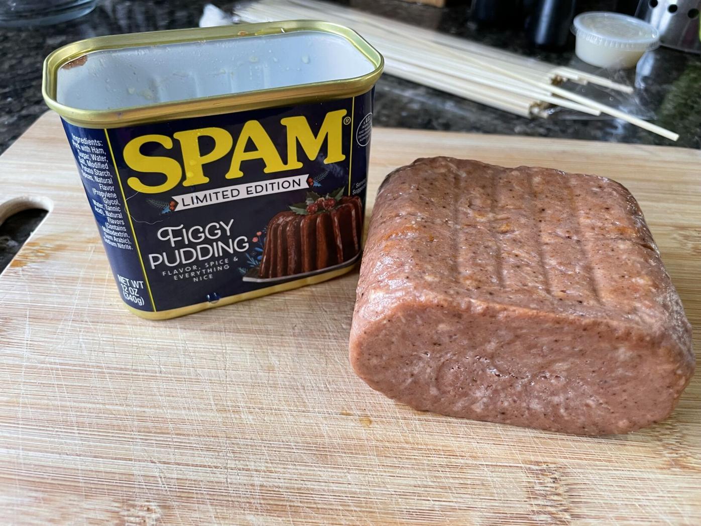 SPAM® Brand on X: Enjoy the treat you sing about every holiday season: SPAM®  Figgy Pudding. This limited-edition variety features notes of cinnamon and  nutmeg combined with fig and orange flavors. Taste