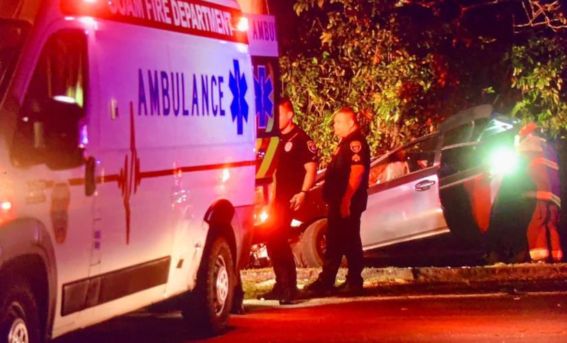 Man taken to hospital for minor injuries after car hits pole on Nimitz ...