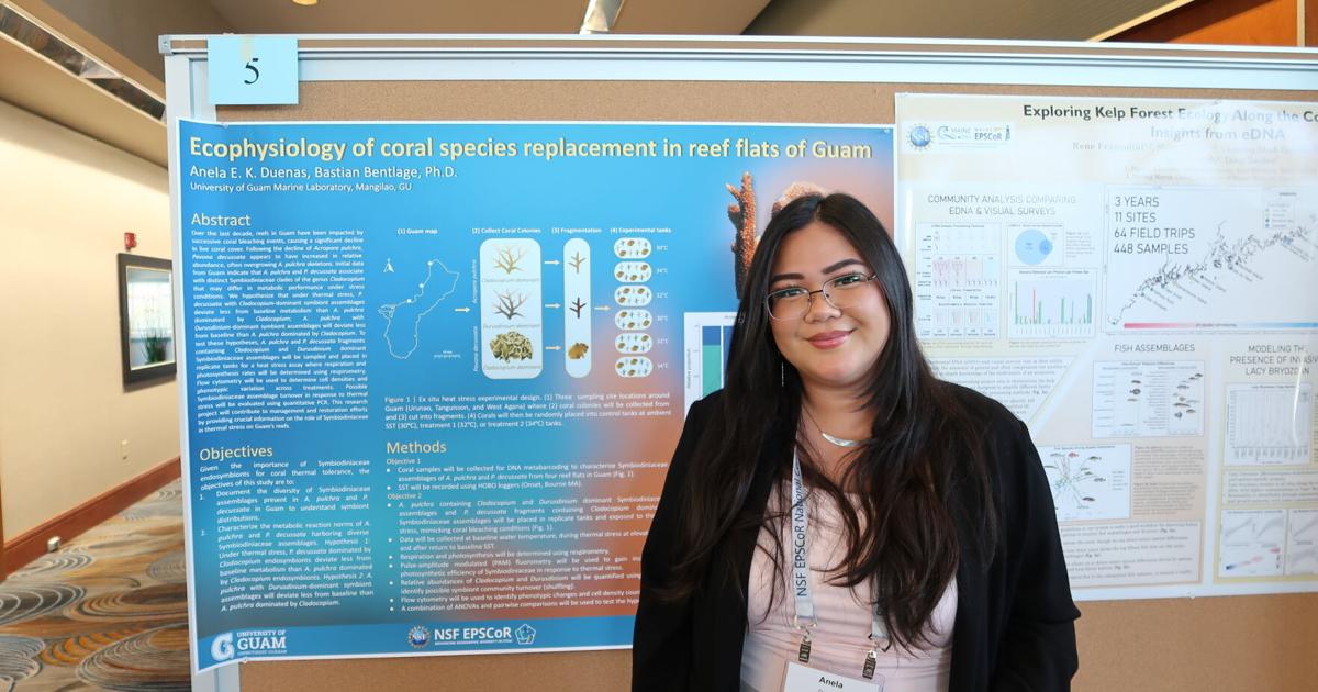 Maria Gordon UOG graduate students spotlight coral research at national conference ...
