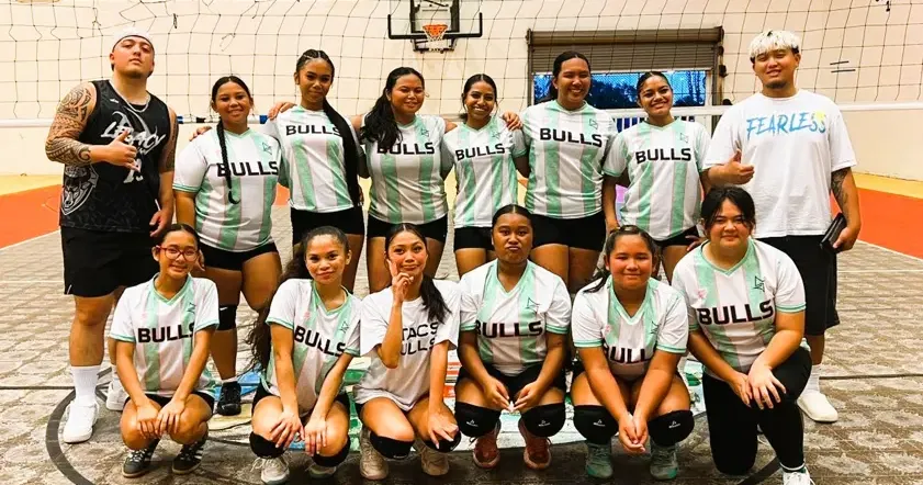BTACS Bulls make school sports history with win in girls volleyball