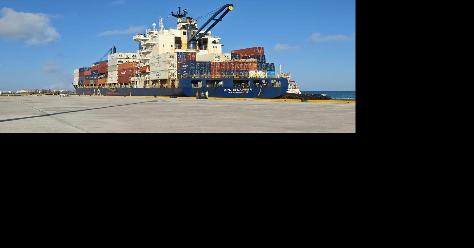 APL Islander brings key supplies to Saipan, becoming 1st commercial vessel to make port call post-Sinlaku