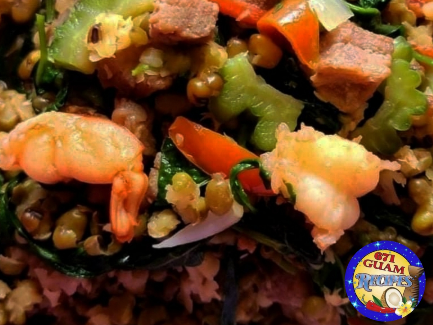 671 Guam Recipes: Pork and Shrimp Mungo Beans Kaddo