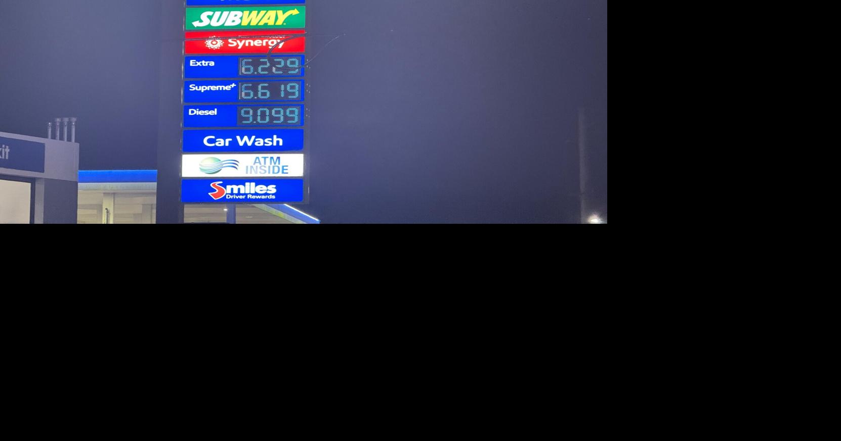 Gas prices jump again, diesel surges to record $9.099