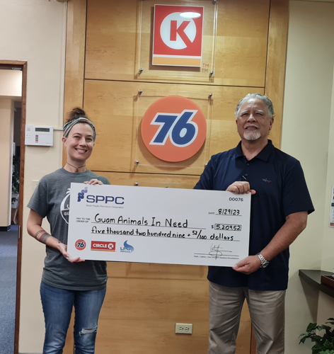 Guam Animals in Need receives over $5K donation from South Pacific