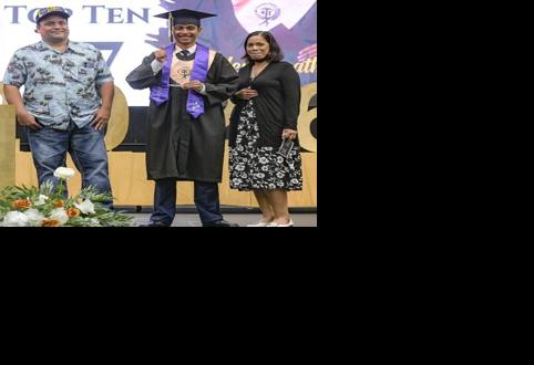 Tiyan High grad who juggled class, job and caregiving says ‘Never ever stop’