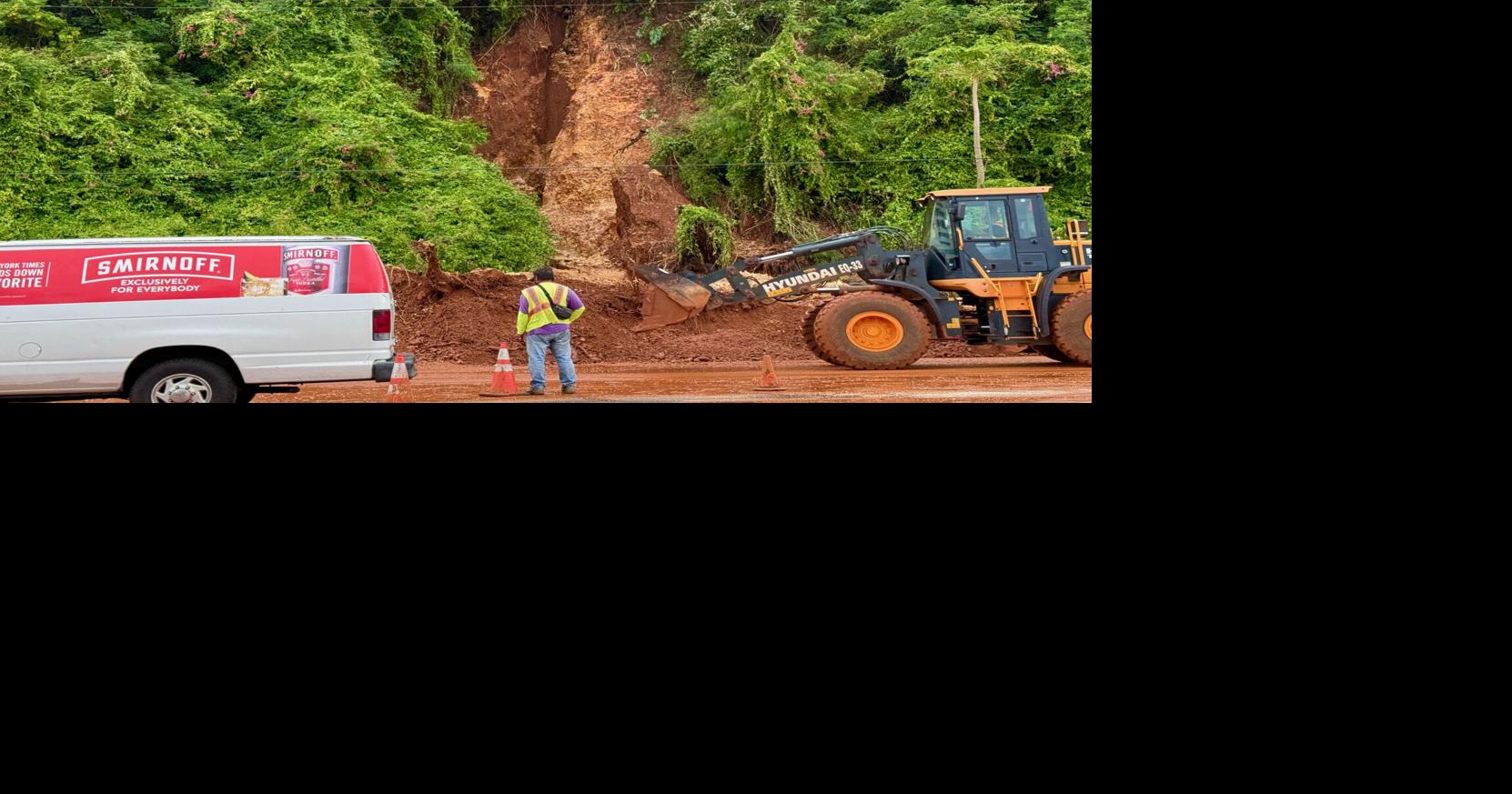 Landslide, clogged traffic, stop work order for Palisades developer as rain pounds Guam