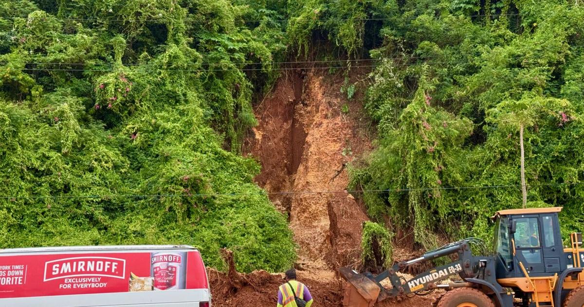 Landslide, clogged traffic, stop work order for Palisades developer as rain pounds Guam