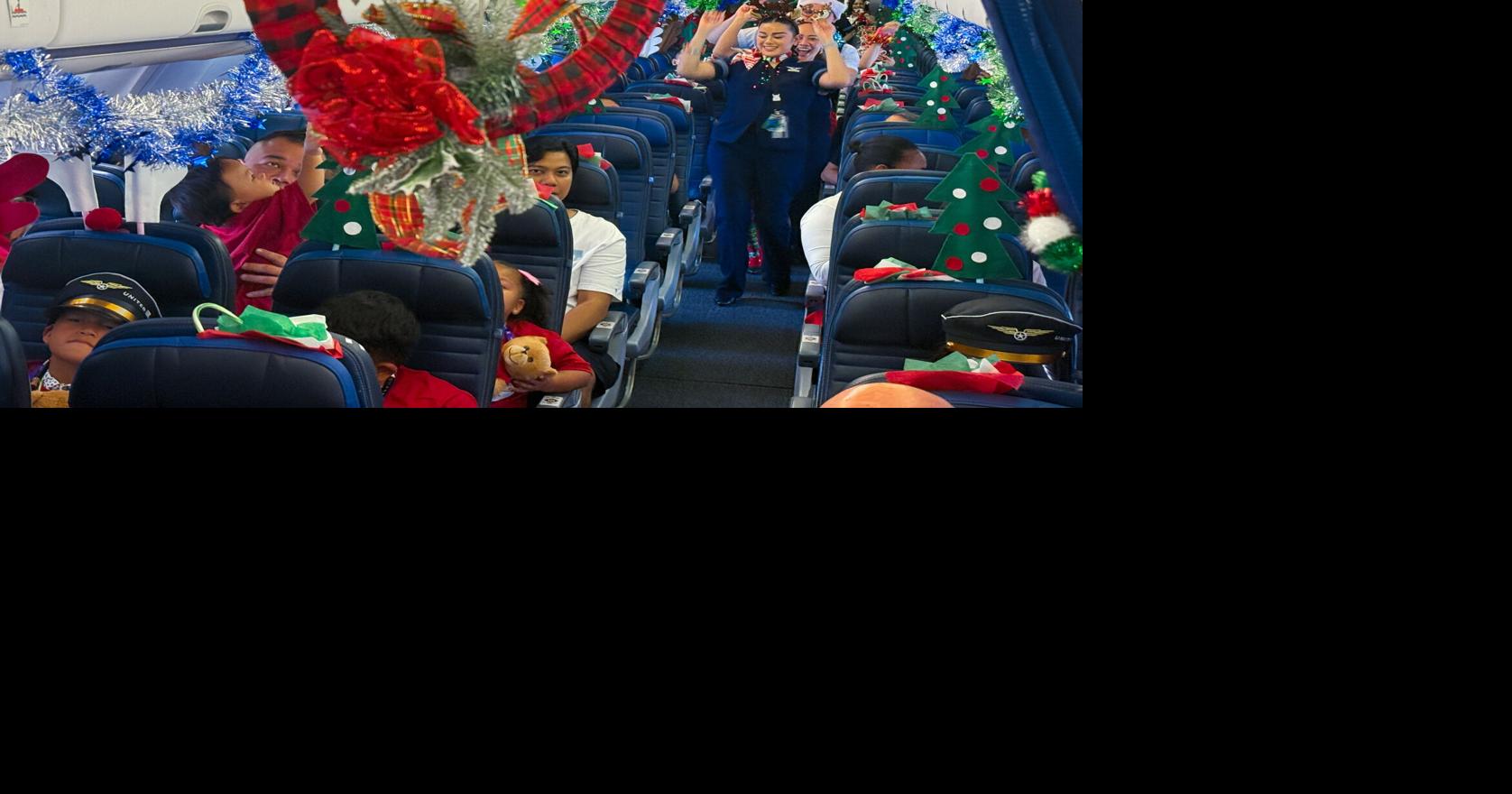 More than 30 kids board United's Fantasy Flight to North Pole