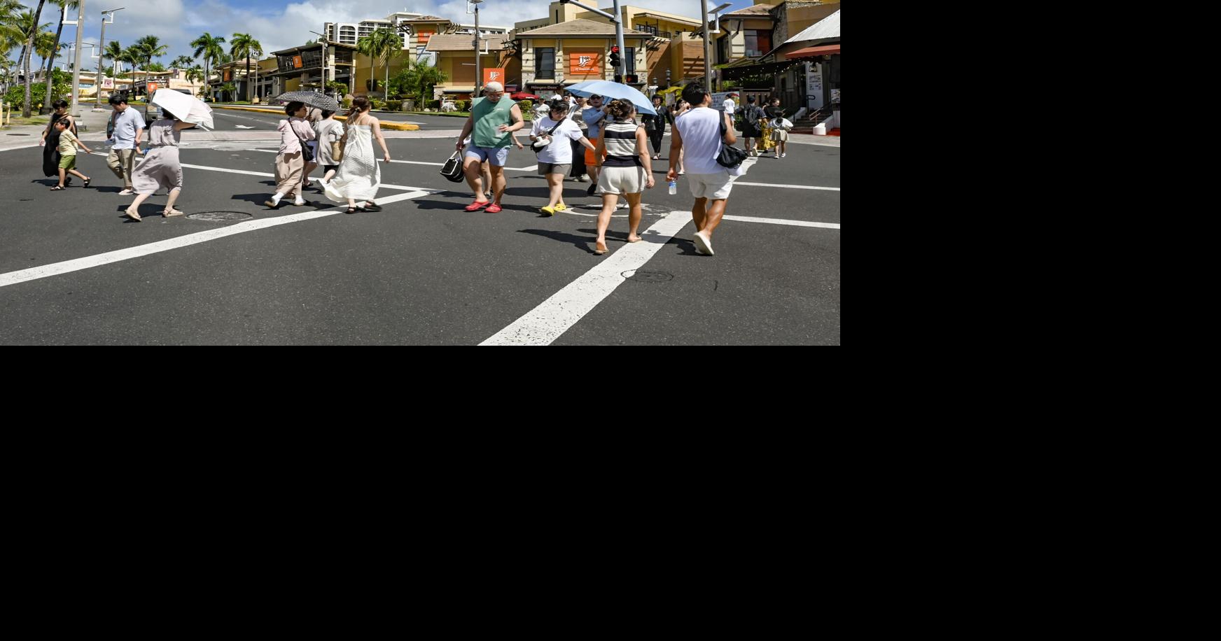 Arrivals dip 3% from a year ago; Korean media reports of only 3 to 4 passengers on 180-seat Busan-Guam flights