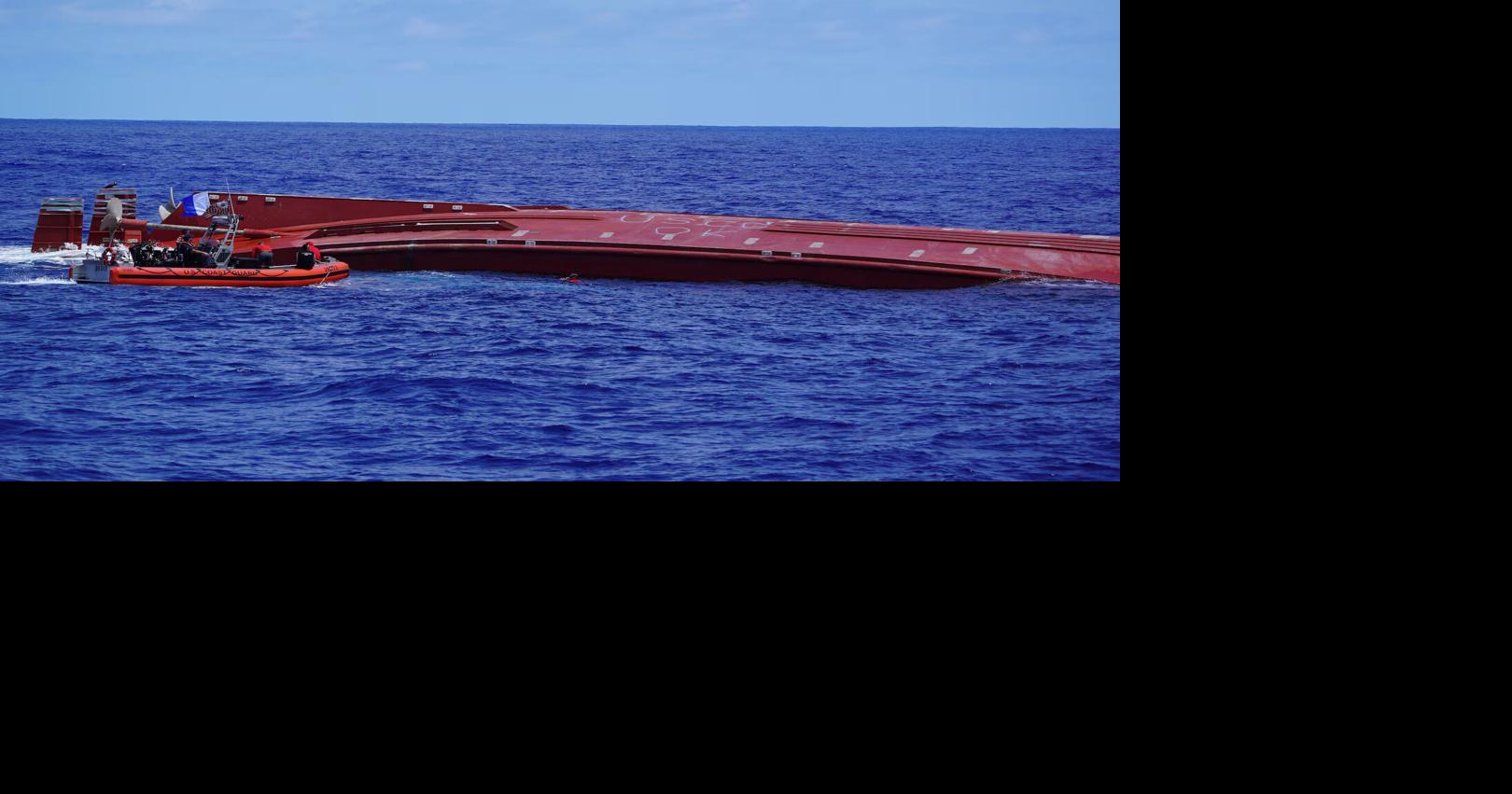 Search for 5 missing cargo vessel crew continues