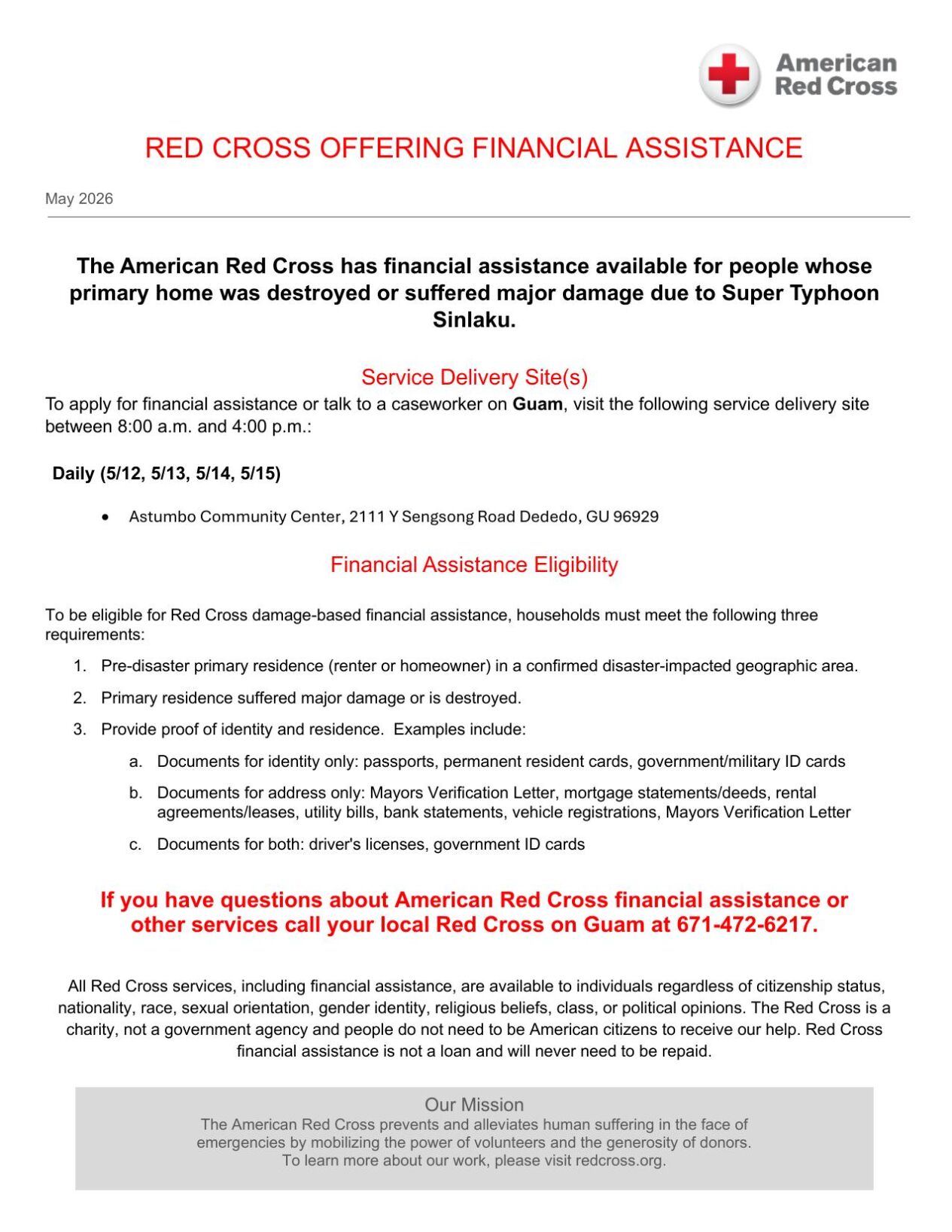 Red Cross Help Form.pdf Red Cross Financial Assistance | | guampdn.com