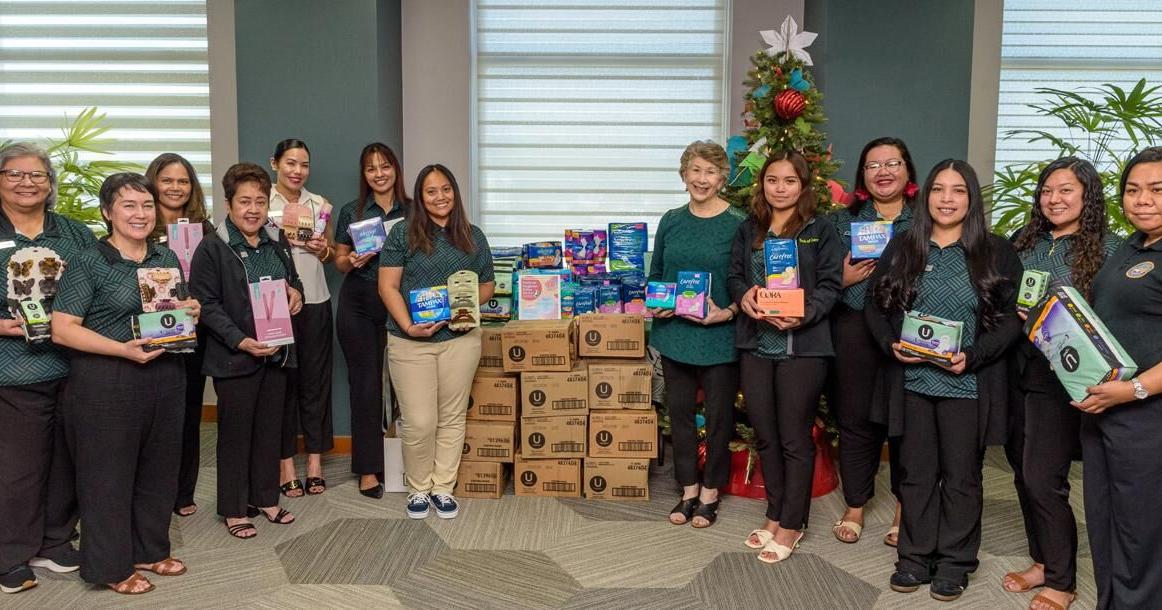 Bank of Guam donates feminine hygiene products, toiletries to Project Sottera