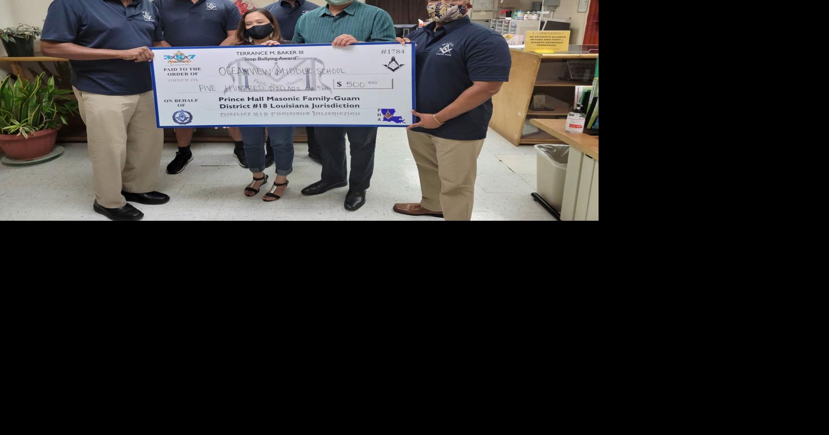 Prince Hall Masonic Family - Guam, Matua Lodge 272 donate to Oceanview ...