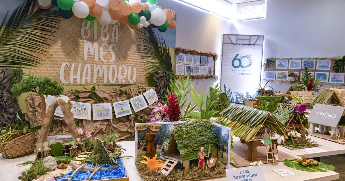 Students' artwork and CHamoru huts on display at Coast360 | News ...
